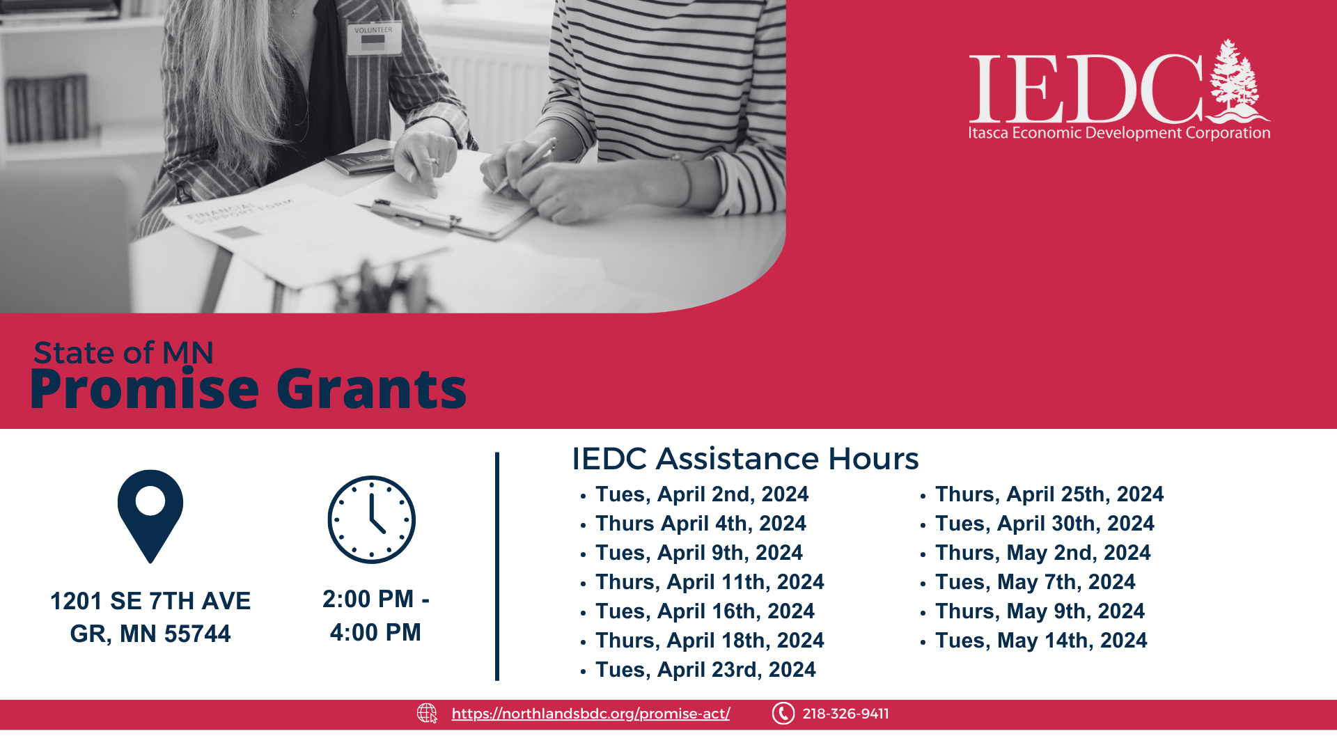 IEDC Promise Grant Assistance Hours Photo - Click Here to See